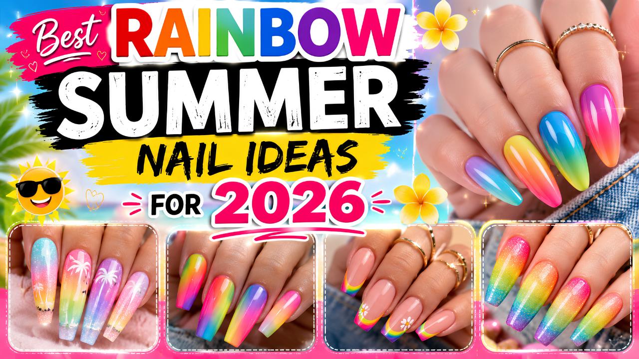 Rainbow Summer Nails