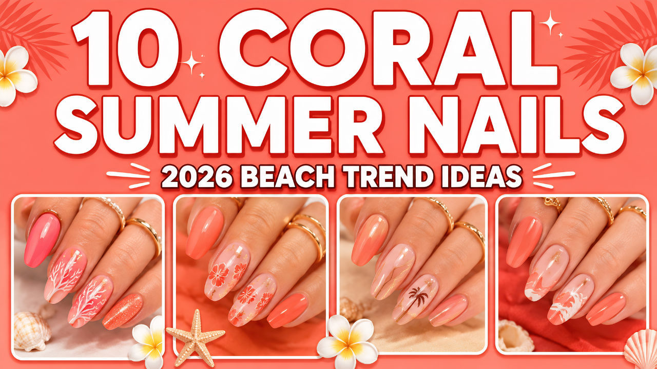 Coral Summer Nails
