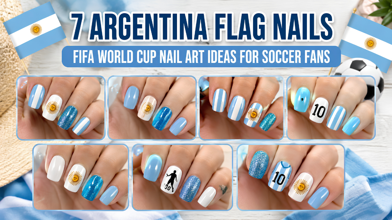 Argentina Flag Nails