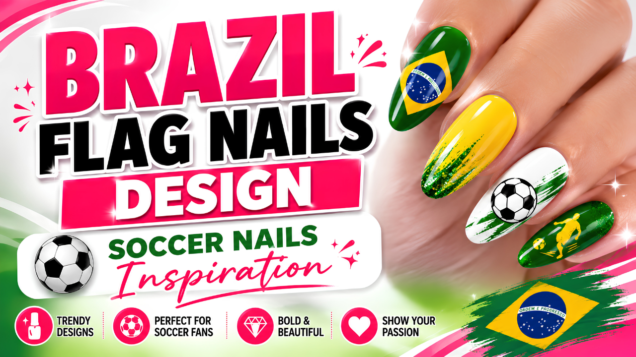 Brazil Flag Nails